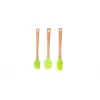 3lü Spatula Seti,Ahşap Saplı Silikon Spatula Seti