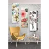 3 Parça Çizim Çiçekler Desenli MDF Duvar Tablosu