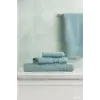 3 Parça Ekonomik Banyo Havlu Seti, %100 Pamuklu, Basic, Mint