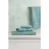 3 Parça Ekonomik Banyo Havlu Seti, %100 Pamuklu, Basic, Mint