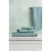 3 Parça Ekonomik Banyo Havlu Seti, %100 Pamuklu, Basic, Mint