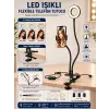 3ü 1 arada LED ring light seti; akrobat selfie ışığı ve masa lambası