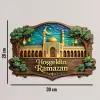 30-27 cm Hoş Geldin Ramazan Dekorlu Ahşap Kapı Süsü