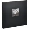 30 cm by 30 cm Snapload Sewn Leatherette Frame Cover Memory Book, Black