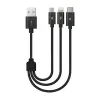 30 cm Siyah Lightning - Micro USB Şarj Kablosu