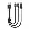 30 cm Siyah Lightning - Micro USB Şarj Kablosu