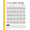 30 Day Money Challenge Tracker, £5k Savings Challenge, 5,000 Pounds Sterling