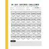 30 Day Money Challenge Tracker, £5k Savings Challenge, 5,000 Pounds Sterling