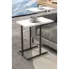 3100B Model 2li Beyaz Zigon ve Yan Sehpa