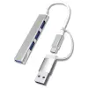 3360 USB 3.0 Type C Hub, 4 Port, 2si 1 Arada USB ve Type-C, USB Type-A ve USB Type-C, 5 Gbps