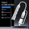 3360 USB 3.0 Type C Hub, 4 Port, 2si 1 Arada USB ve Type-C, USB Type-A ve USB Type-C, 5 Gbps