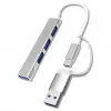 3360 USB 3.0 Type C Hub, 4 Port, 2si 1 Arada USB ve Type-C, USB Type-A ve USB Type-C, 5 Gbps