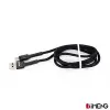 3A USB-A to Type-C Örgülü Data ve Hızlı Şarj Kablosu Siyah