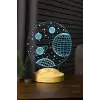3D 3 Boyutlu Uzay Temalı LED Lamba