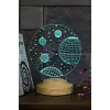 3D 3 Boyutlu Uzay Temalı LED Lamba