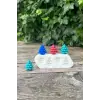 3D Çam Ağacı Mini Dörtlü Mum Kalıbı (Silikon)