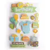 3D Çıkartmalar 4.5x8.5-1st Birthdayy-Boy