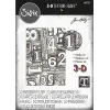 3D Doku Kalıbı - Tim Holtz Numbered