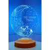 3D Tatlı Rüyalar Prens 3 Boyutlu Aydede Ayıcık Led Lamba