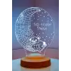 3D Tatlı Rüyalar Prens 3 Boyutlu Aydede Ayıcık Led Lamba