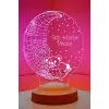 3D Tatlı Rüyalar Prens 3 Boyutlu Aydede Ayıcık Led Lamba