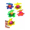 4 adet kurmalı topaç oyuncak