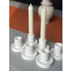 4 Adet Tekli Şamdan Mumluk