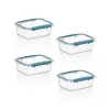 4Lü Set Press - Lock Saklama Kabı 360 ML MAVİ