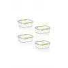 4Lü Set Press - Lock Saklama Kabı 360 ML MAVİ