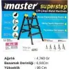 4 Master süperstep çift çıkışlı merdiven 4 +