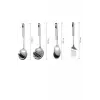 4 Parça Çelik Mutfak Servis Seti, Kepçe Kevgir Spatula Kaşık Takımı Çeyiz Seti, Mutfak Sofra Seti Ergonomik Saplı