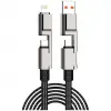 4ü 1 arada iOS Type-C USB veri ve şarj kablosu