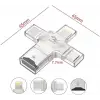 4ü 1 Arada OTG Kart Okuyucu, Lightning + Tip C + Micro USB + USB, Gümüş