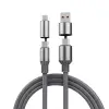 4ü 1 Arada USB-A+Type-Cden Type-C Uyumlu Şarj ve Data Kablosu