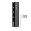 4 USB-A Girişli HUB, USB 2.0, Ultra Slim, Siyah