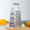 4 Yüzeyli Mutfak Rendesi, Metal Saplı, Gümüş