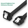 40 cm Sata Data Kablo - 90 Derece - Metal Klip