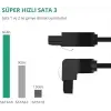 40 cm Sata Data Kablo - 90 Derece - Metal Klip