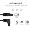 40 cm Sata Data Kablo - 90 Derece - Metal Klip