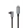 40Gbps 240W 4.0 Thunderbolt L Shape Type-C to Type-C Şarj, Data ve 8K 60Hz Data Transfer Kablosu Tip C 30 cm - PD240W