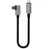 40Gbps 240W 4.0 Thunderbolt L Shape Type-C to Type-C Şarj, Data ve 8K 60Hz Data Transfer Kablosu Tip C 30 cm - PD240W