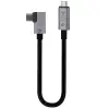 40Gbps 240W 4.0 Thunderbolt L Shape Type-C to Type-C Şarj, Data ve 8K 60Hz Data Transfer Kablosu Tip C 30 cm - PD240W