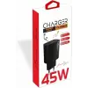 45 W USB + Type-C PD Hızlı Şarj Başlık Adaptör Fast Turbo Qualcomm 3.0 (Yerli Üretim) (45w Çift Giriş)