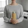 450 ml Bambu Kaplamalı Çelik Termos, Klasik Bardak Kapaklı