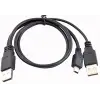 4529 USB Y 3 Giriş Mini 5 Pin Harddisk Kablosu