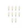 4W E14 Rustik LED Ampul, Sarı Işık, 10lu Paket
