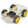 4WD Robot Araba Platformu - Çift Katlı Pleksi Şase Kiti