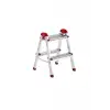 5+5 Basamaklı Galvanizli Katlanabilir Ev Merdiveni, Çift Çıkışlı