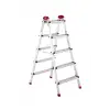 5+5 Basamaklı Galvanizli Katlanabilir Ev Merdiveni, Çift Çıkışlı
