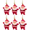 5 cm 6 Adet Mini Yılbaşı Ağacı Süsü Noel Baba